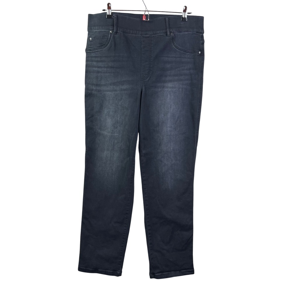 Spanx Straight Jeans Womens 1X Tall Stretchy Cotton Blue - Picture 1 of 9